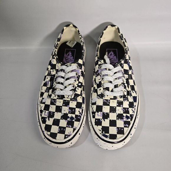Vans Authentic 44 DX Anaheim Checkerboard Splatter Sneakers Women 8 Men 6.5 NIB - Picture 3 of 12